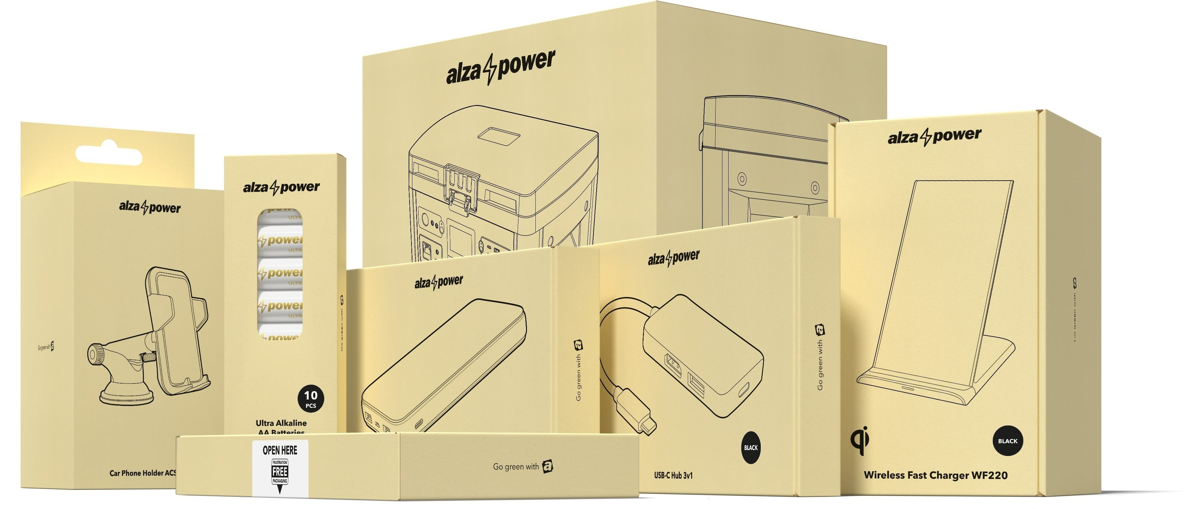 AlzaPower LCL-12MCM LED mennyezeti lámpa, slim, 12W, fehér