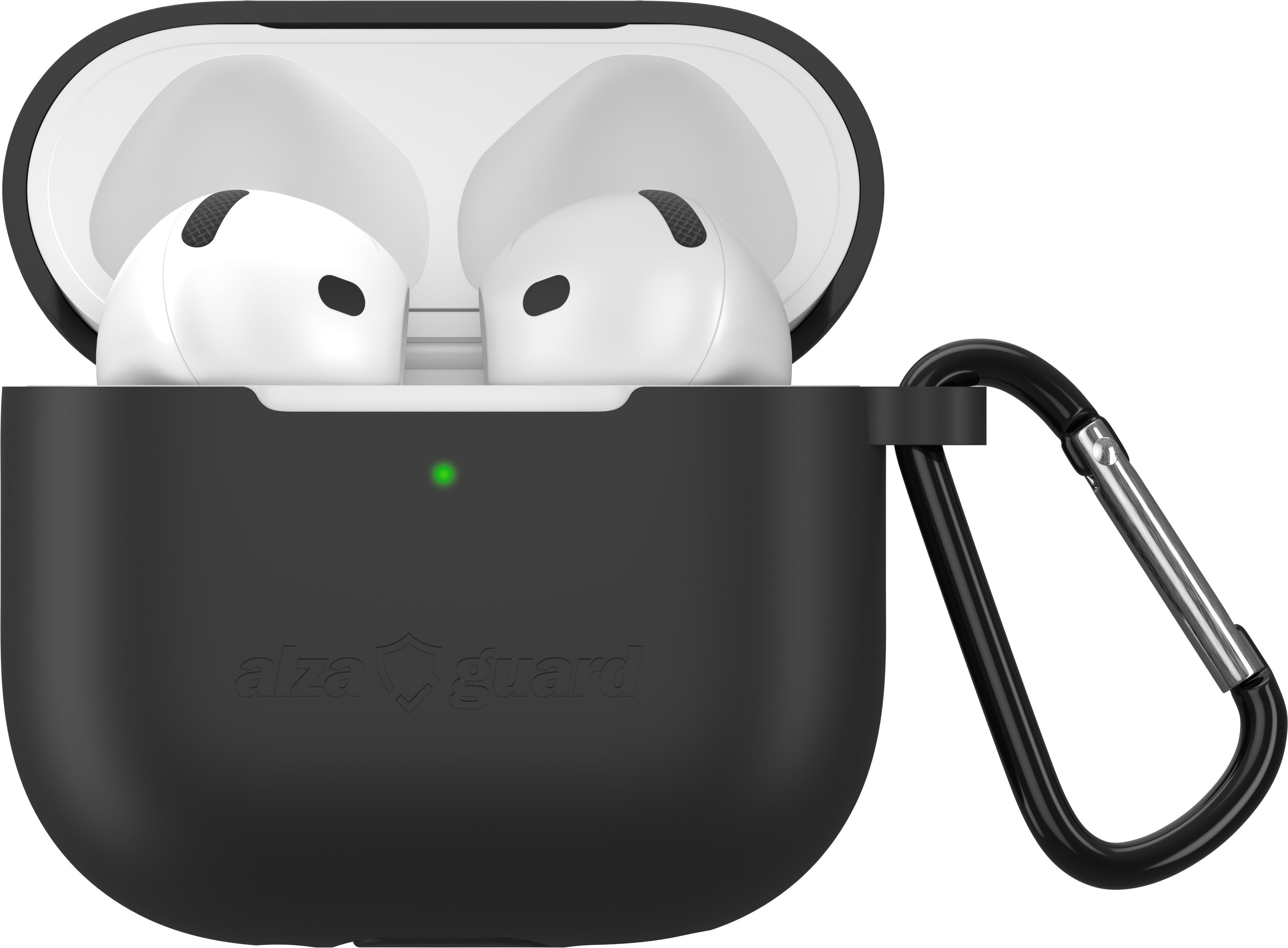 AlzaGuard Skinny Silicone Case Airpods 4 fekete tok