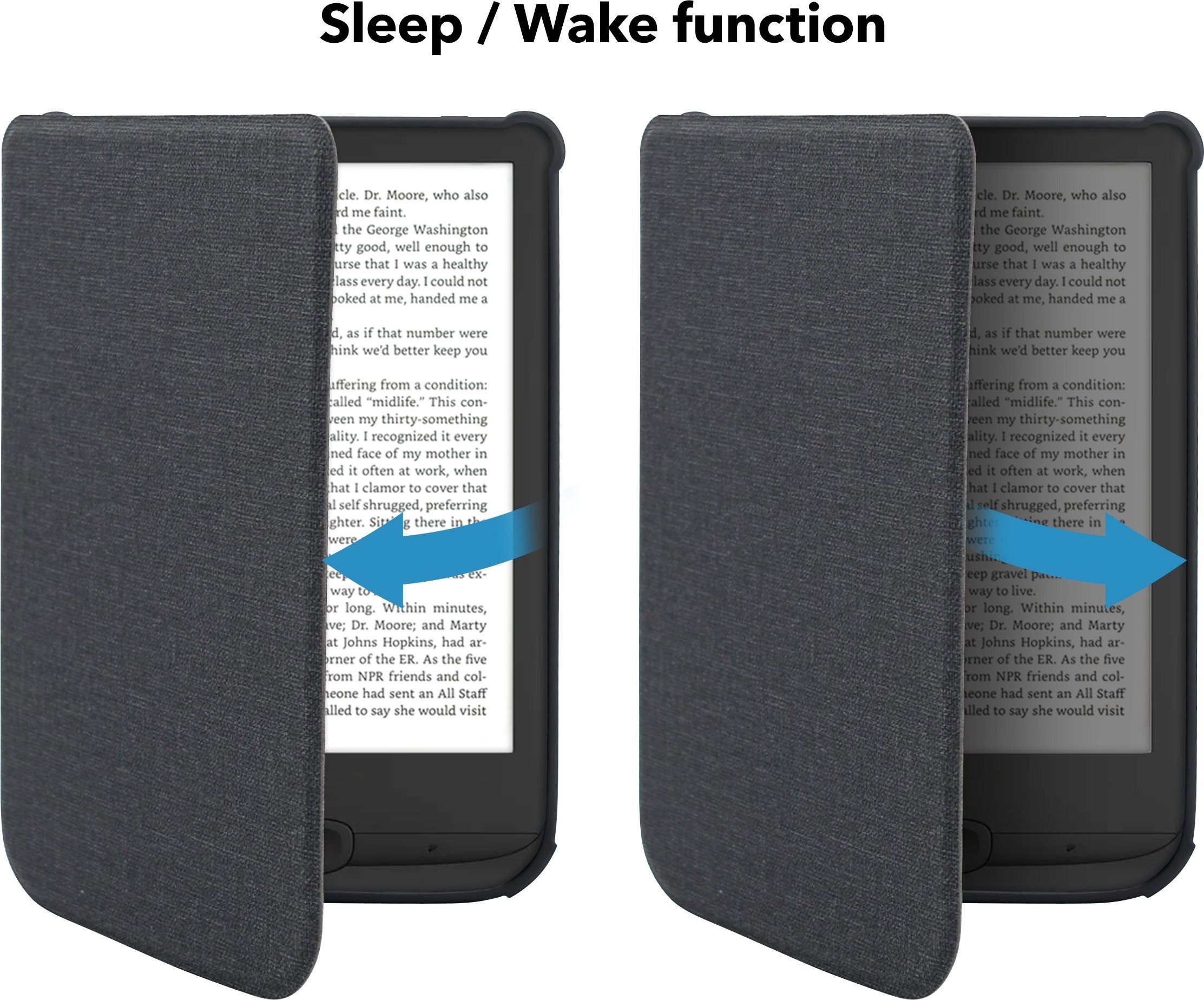 AlzaGuard E-reader Case for Ebook PocketBook 617 / 618 / 628 / 632 / 633 asztroszürke tok