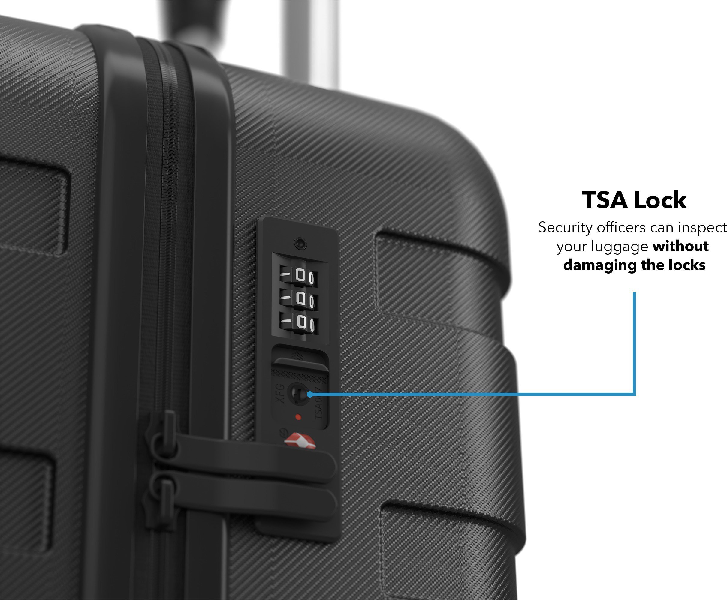 AlzaGuard Traveler Suitcase 2025 bőrönd, M - fekete