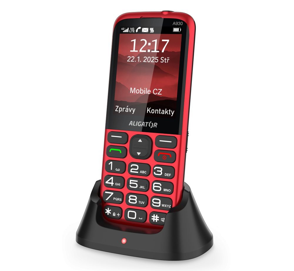 Aligator A930 GPS 4G Senior mobiltelefon