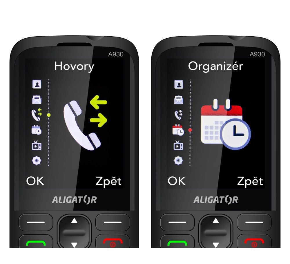 Aligator A930 GPS 4G Senior mobiltelefon