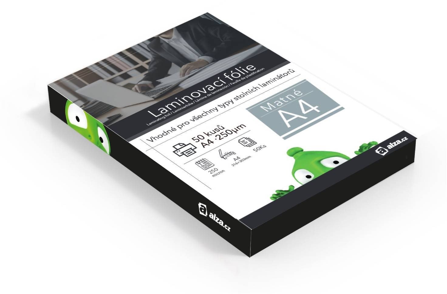 Lamináló fóliák Alza A4/500 matt - 50 darabos csomagban