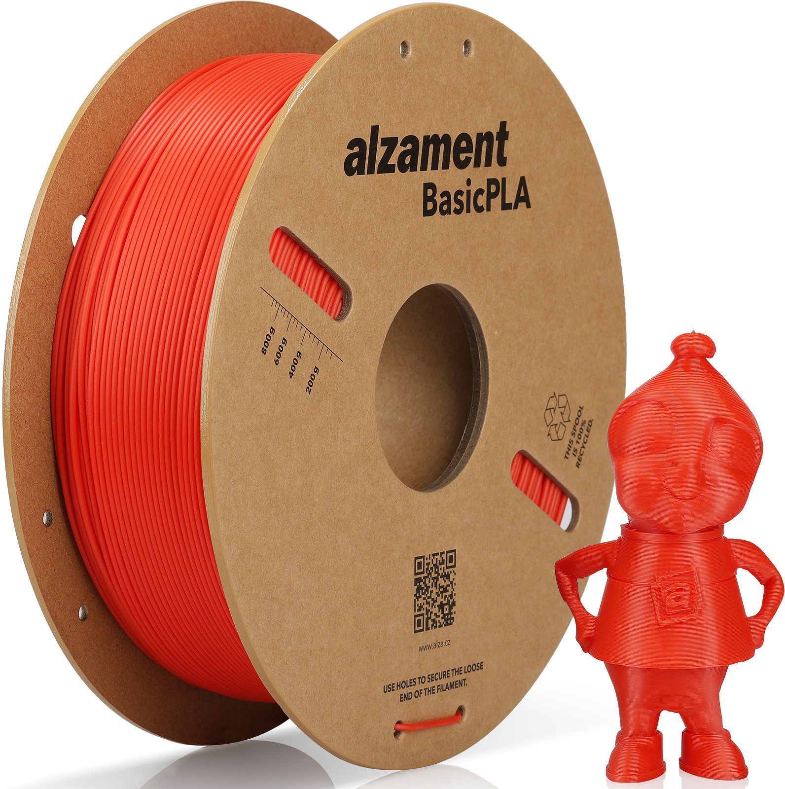 Alzament PLA Základní filament 1 kg piros
