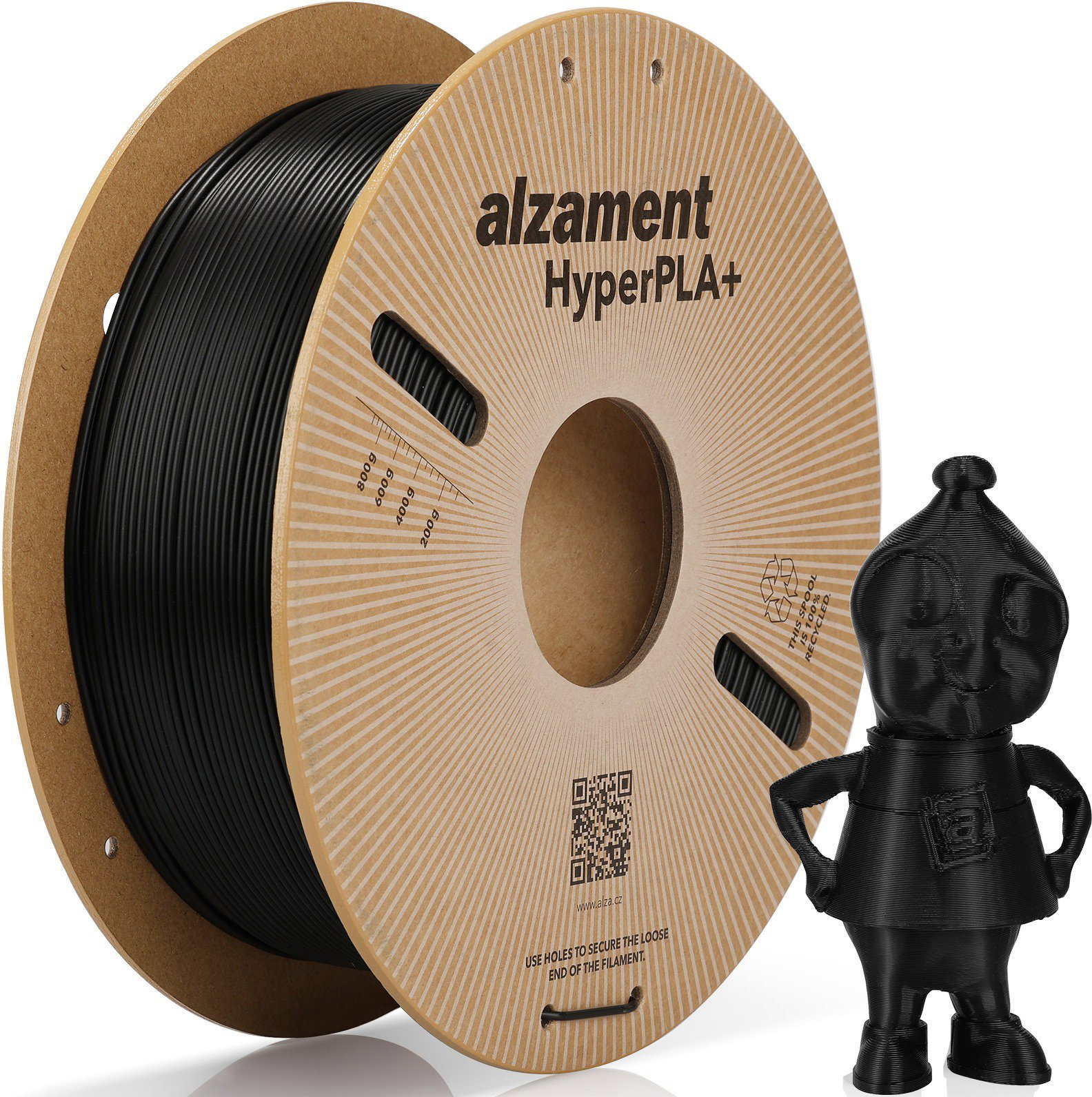 Alzament Hyper PLA+ szál 1 kg fekete