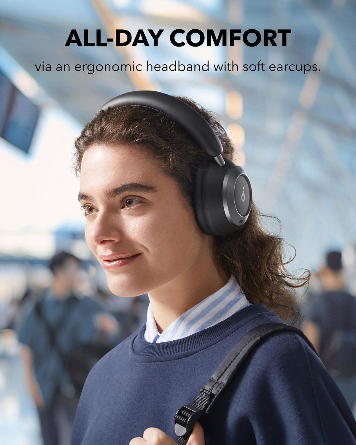 soundcore Space One Pro fekete Black nélküli fejhallgató