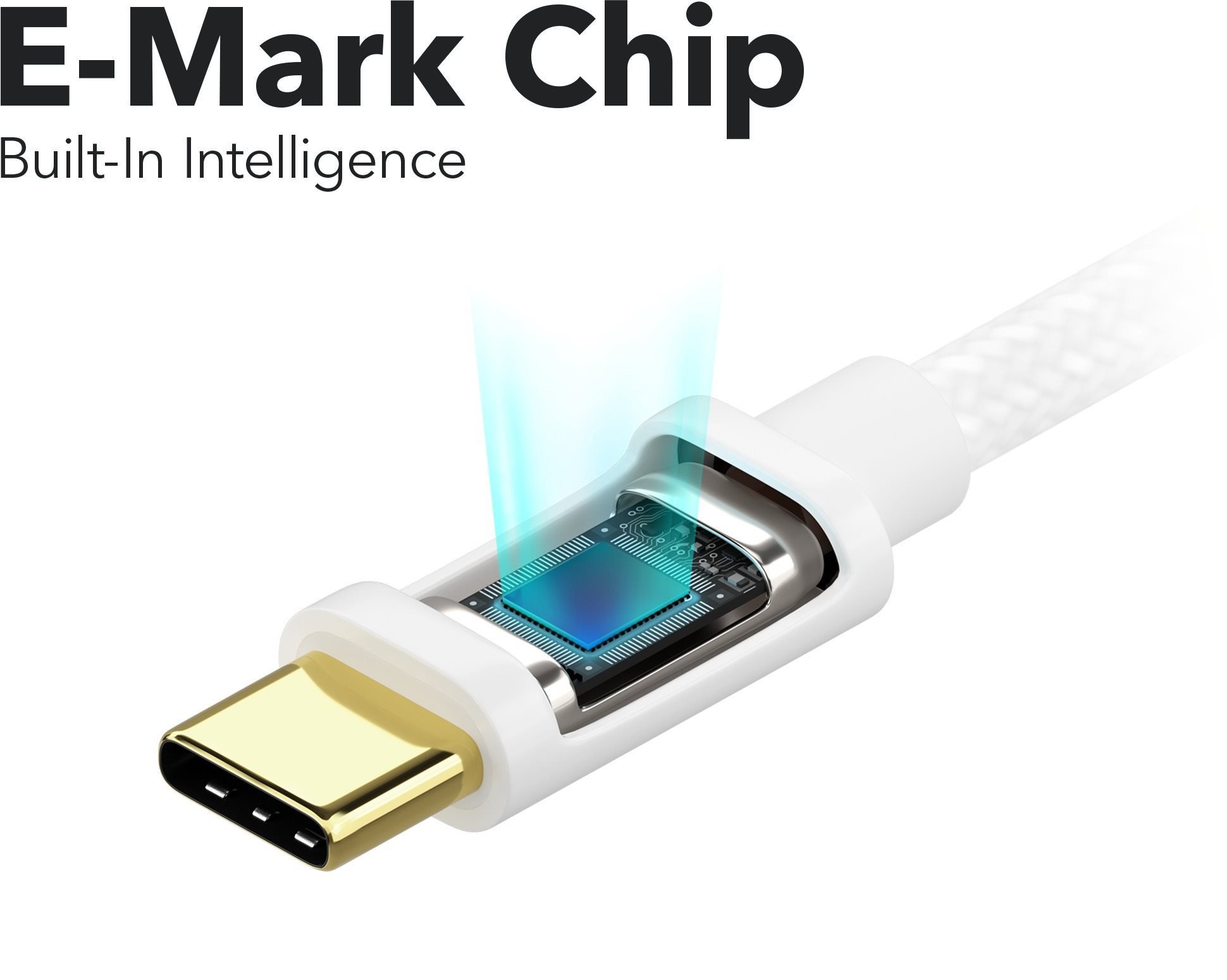 AlzaPower CompactCore USB-C to USB-C 2.0, 100 W, 1 m adatkábel, fehér