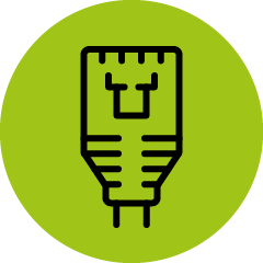AlzaPower Patch CAT6 UTP 40 m - fekete