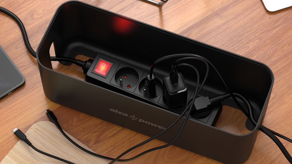 AlzaPower Cable Box Deluxe Large kábelrendező