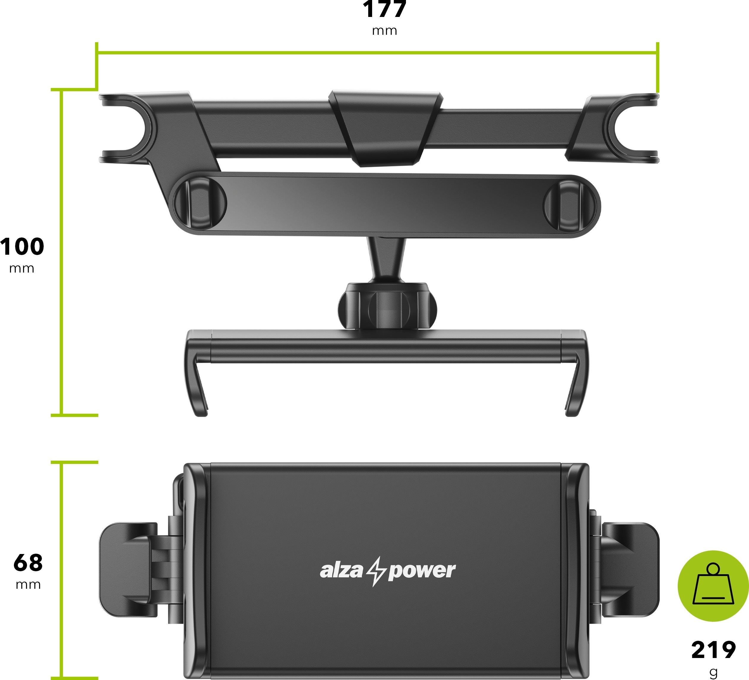 AlzaPower Tablet Holder TACC100 tablet tartó, fekete