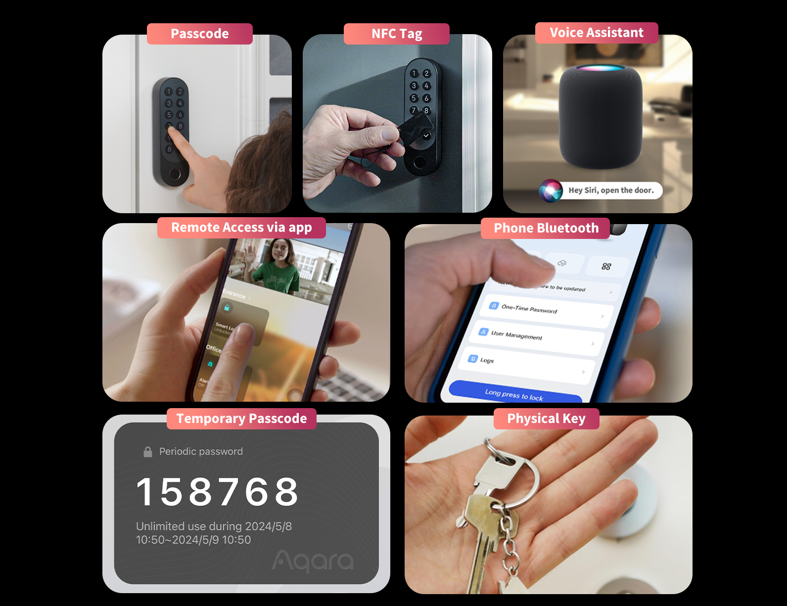 AQARA Smart Lock U200 Kit intelligens zár