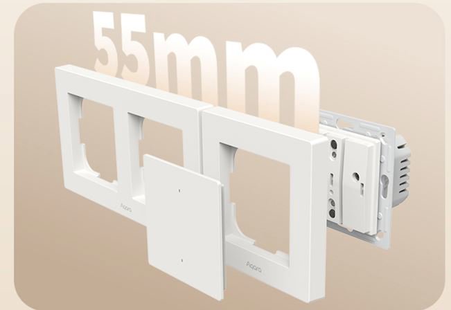 AQARA Light Switch H2 EU 2 Buttons, 1 Channel (WS-K07D) kapcsoló