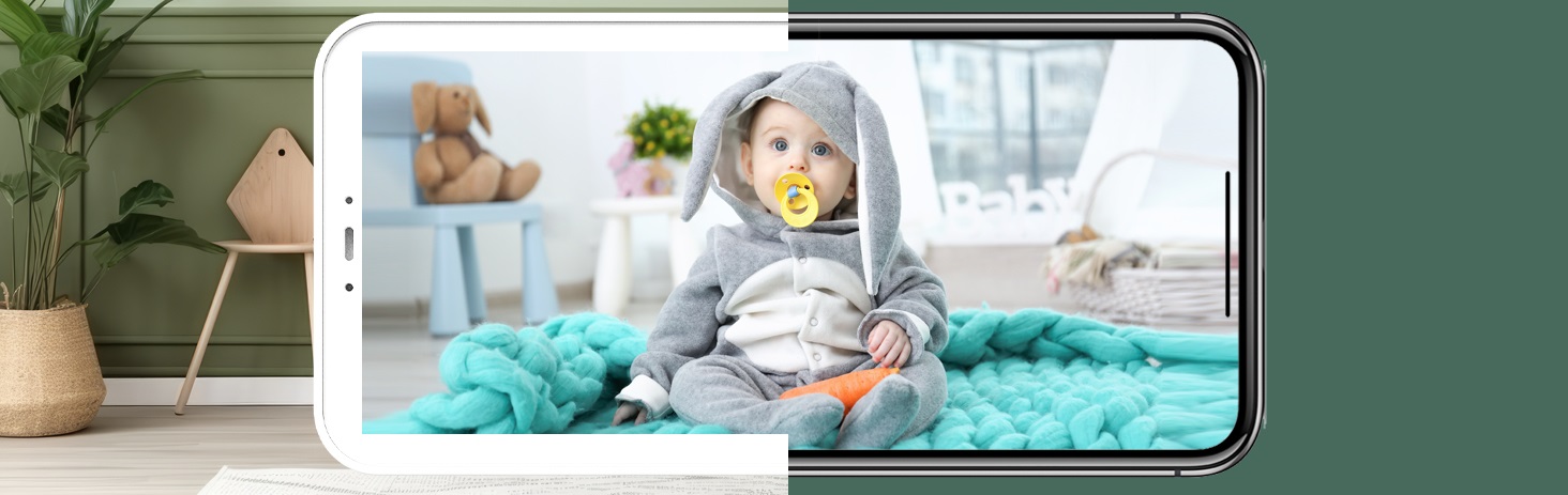 IP kamera ARENTI 2MP/1080P Wi-Fi Video Baby Monitor Kit LCD képernyővel