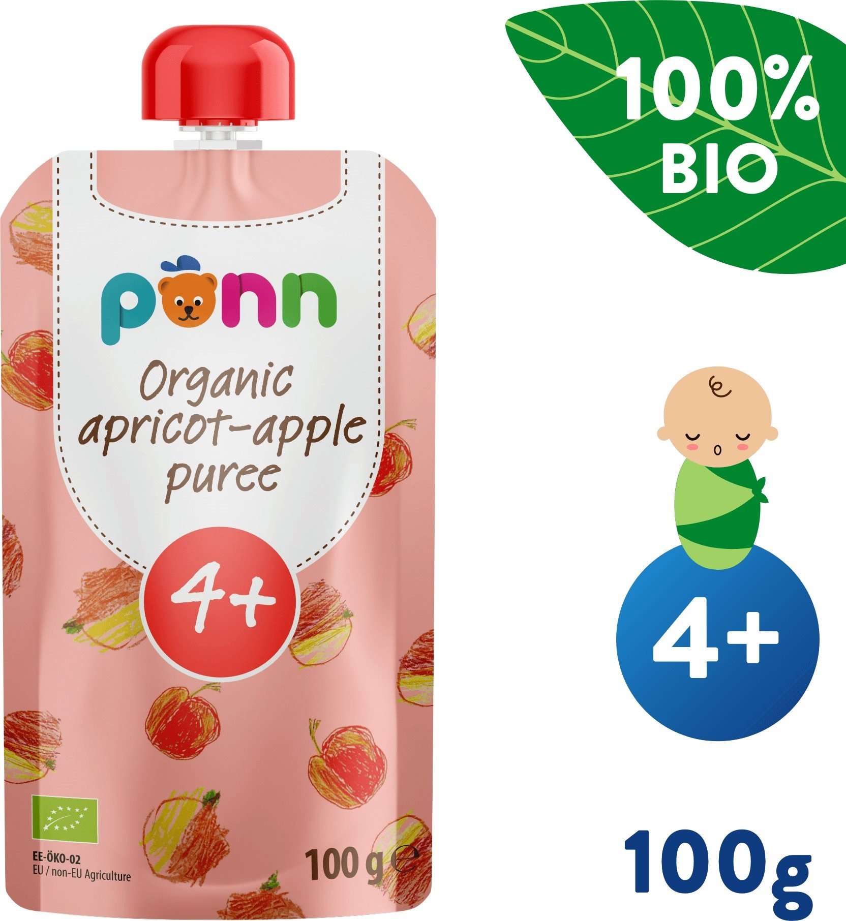 BABY13116 SALVEST Ponn BIO Sárgabarack almával (100 g)