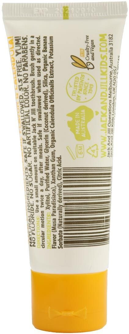 Jack N' Jill természetes fogkrém Organic BANÁN 50 g