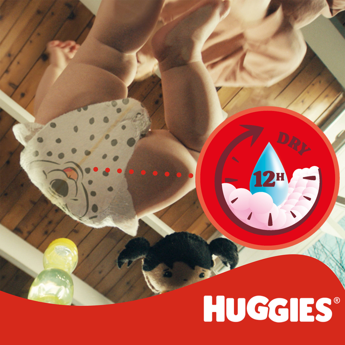 HUGGIES Little Movers Mega 4 eldobható pelenka