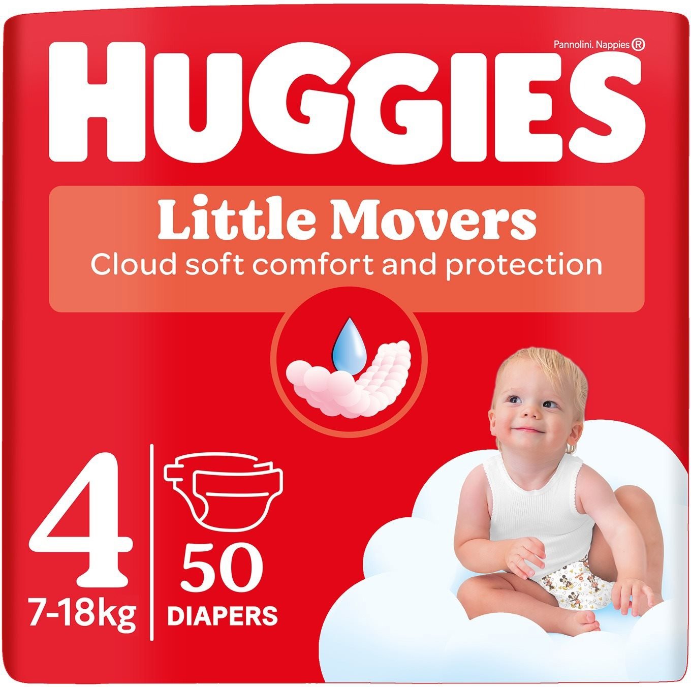 HUGGIES Little Movers Jumbo 4 eldobható pelenka