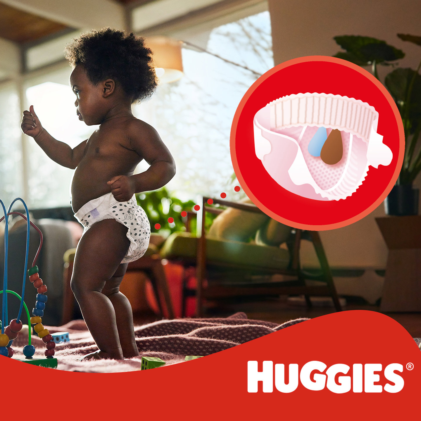 HUGGIES Little Movers Mega 4 eldobható pelenka
