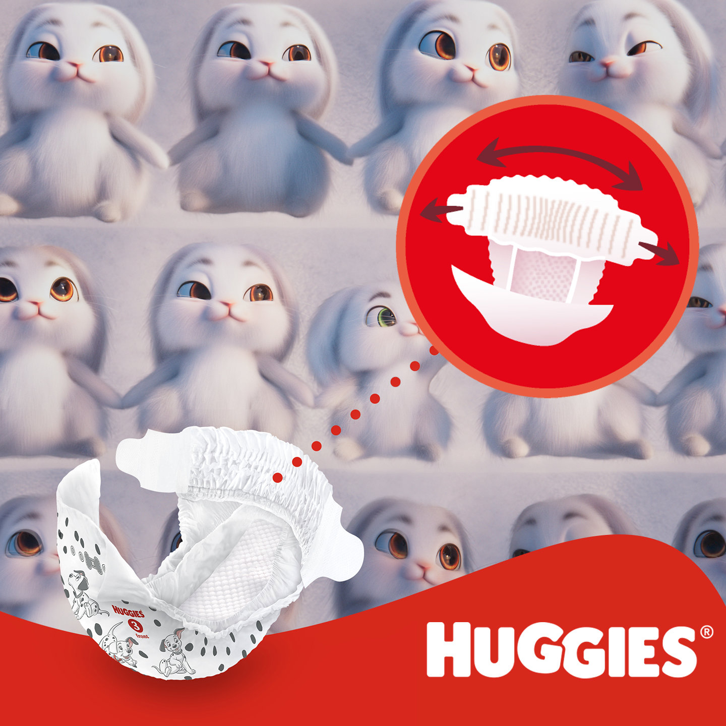 HUGGIES Little Movers Mega 4 eldobható pelenka