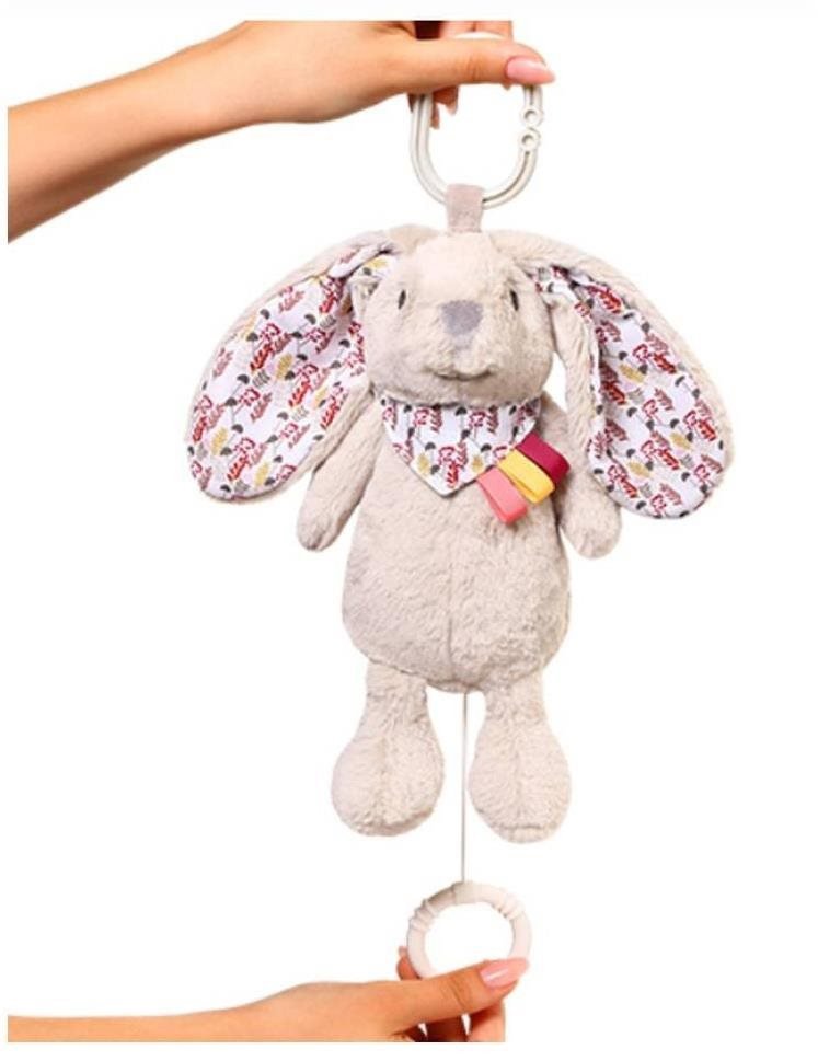 BabyOno Rabbit Milly zenélő plüssjáték, krémszínű babajáték
