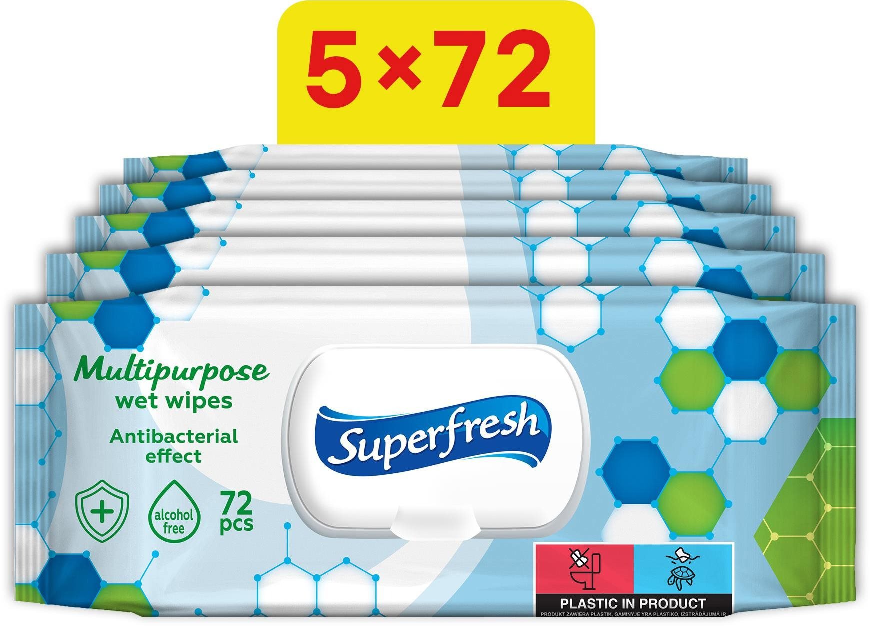 Superfresh antibakteriális, 5× 72 db