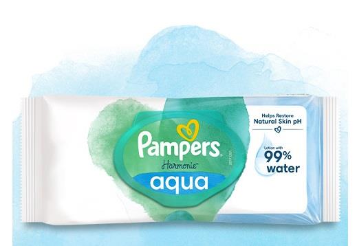 Pampers Harmonie Aqua baba törlőkendő
