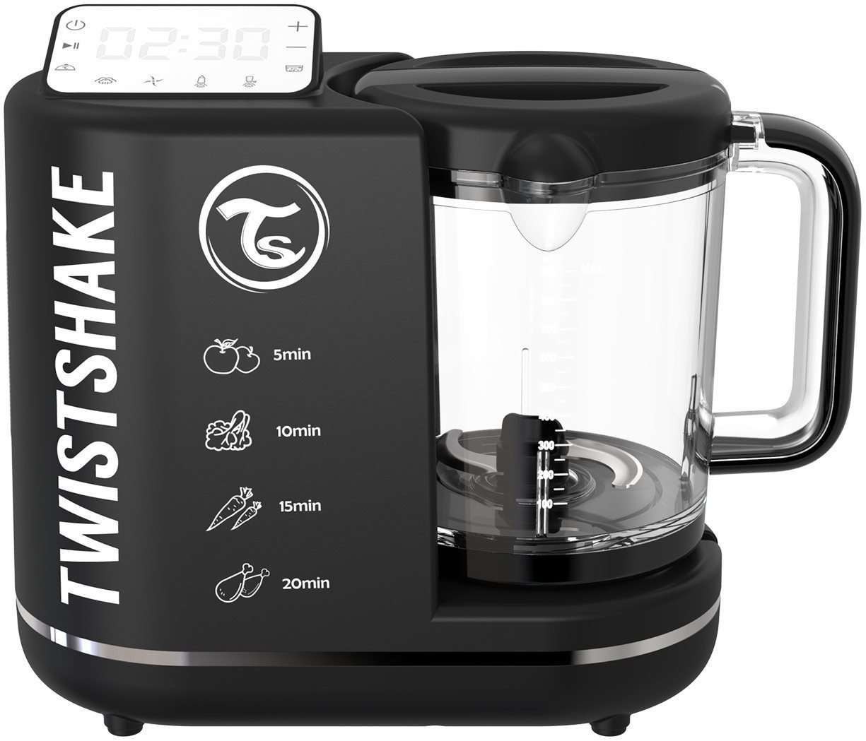 TWISTSHAKE 6 az 1-ben multifunkciós konyhai robotgép fekete