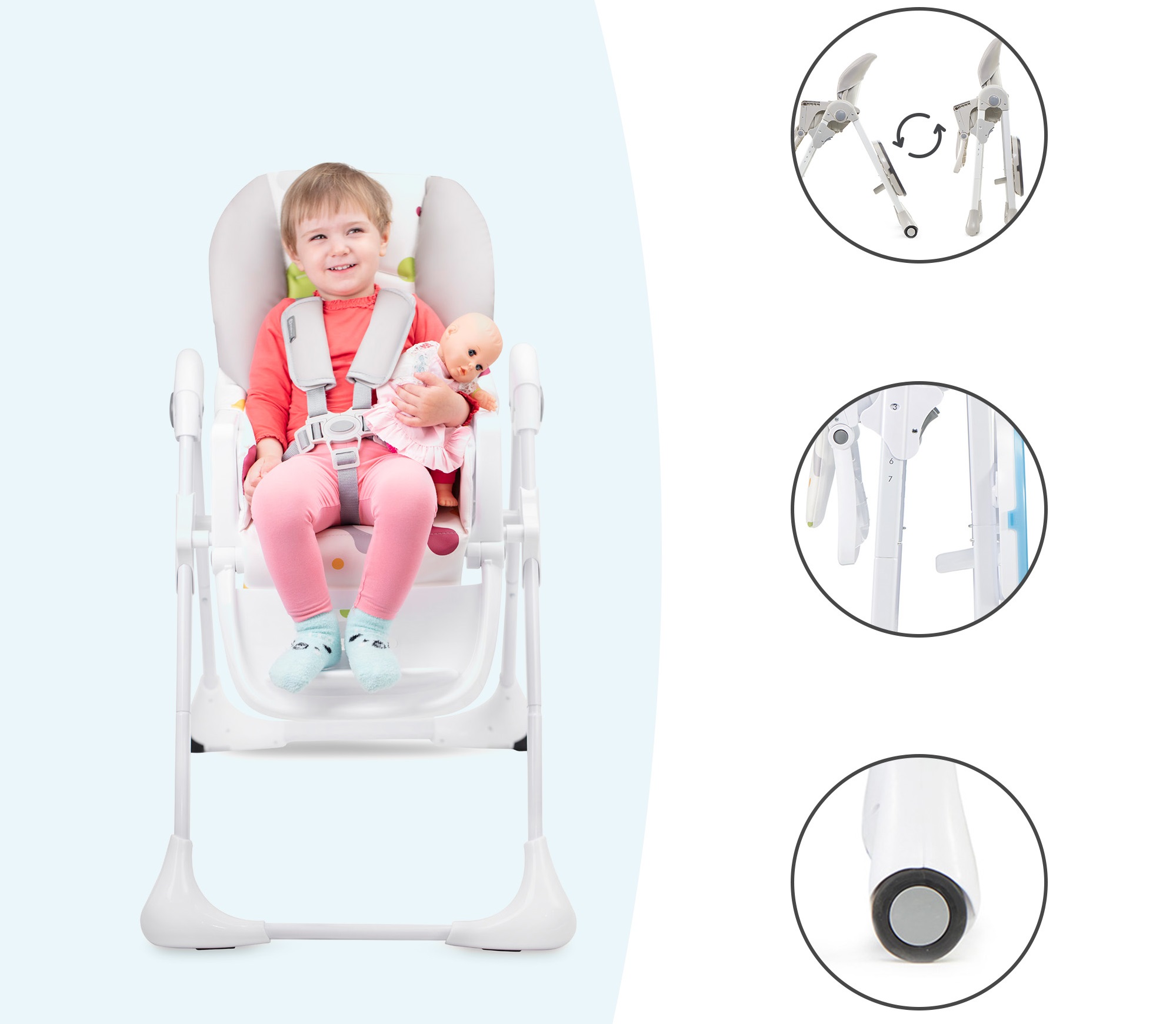 Kinderkraft YUMMY grey etetőszék