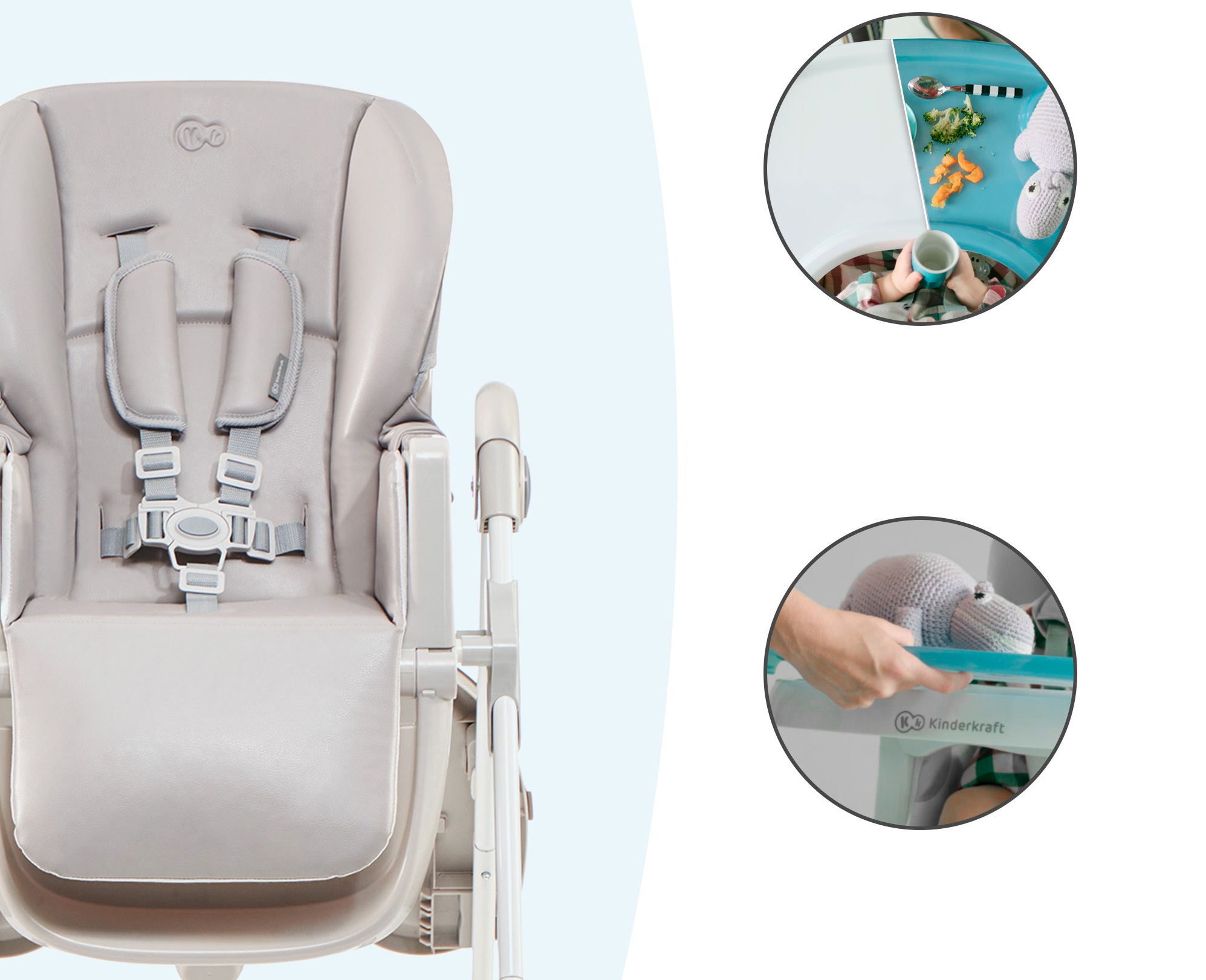 Kinderkraft YUMMY grey etetőszék