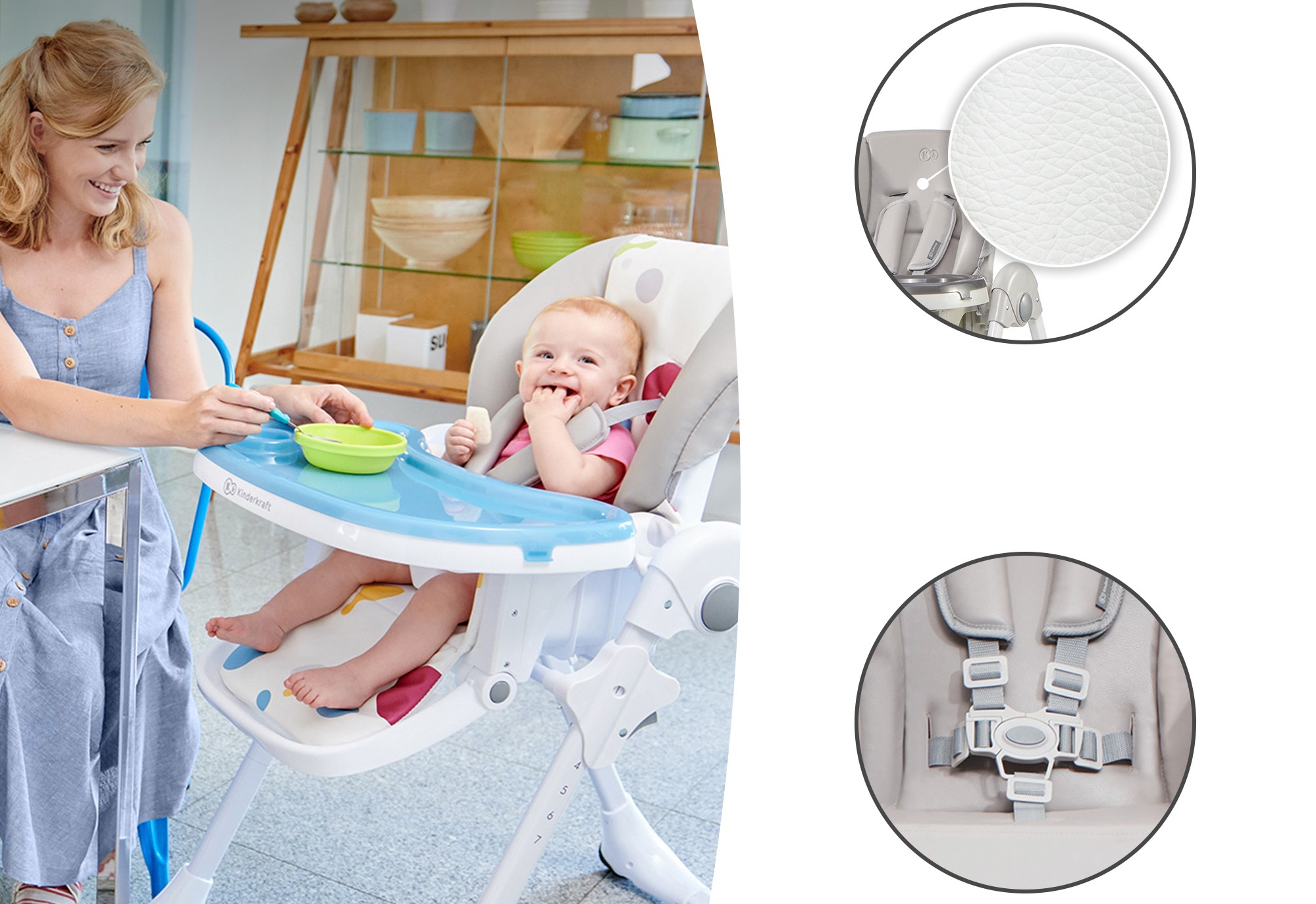 Kinderkraft YUMMY grey etetőszék