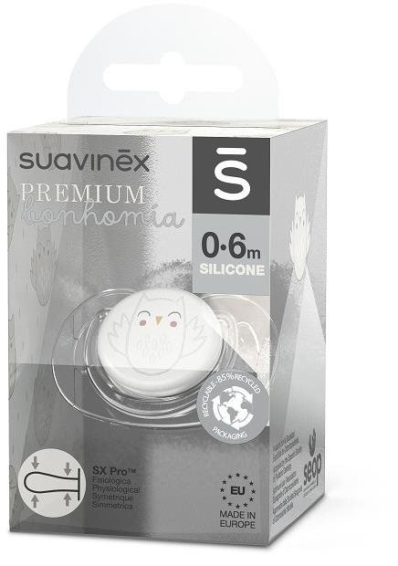 BABYls1378 Suavinex Bonhomia sx pro fiziológiás 6-18h bagoly fehér