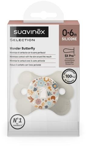 Suavinex Wonderland SX PRO fiziológiai cumi 0-6 hónapos Liberty krémszínű