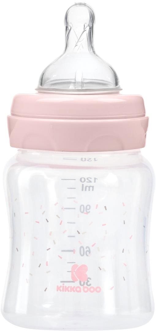 KikkaBoo Hippo Dreams cumisüveg 120 ml Pink cumisüveg