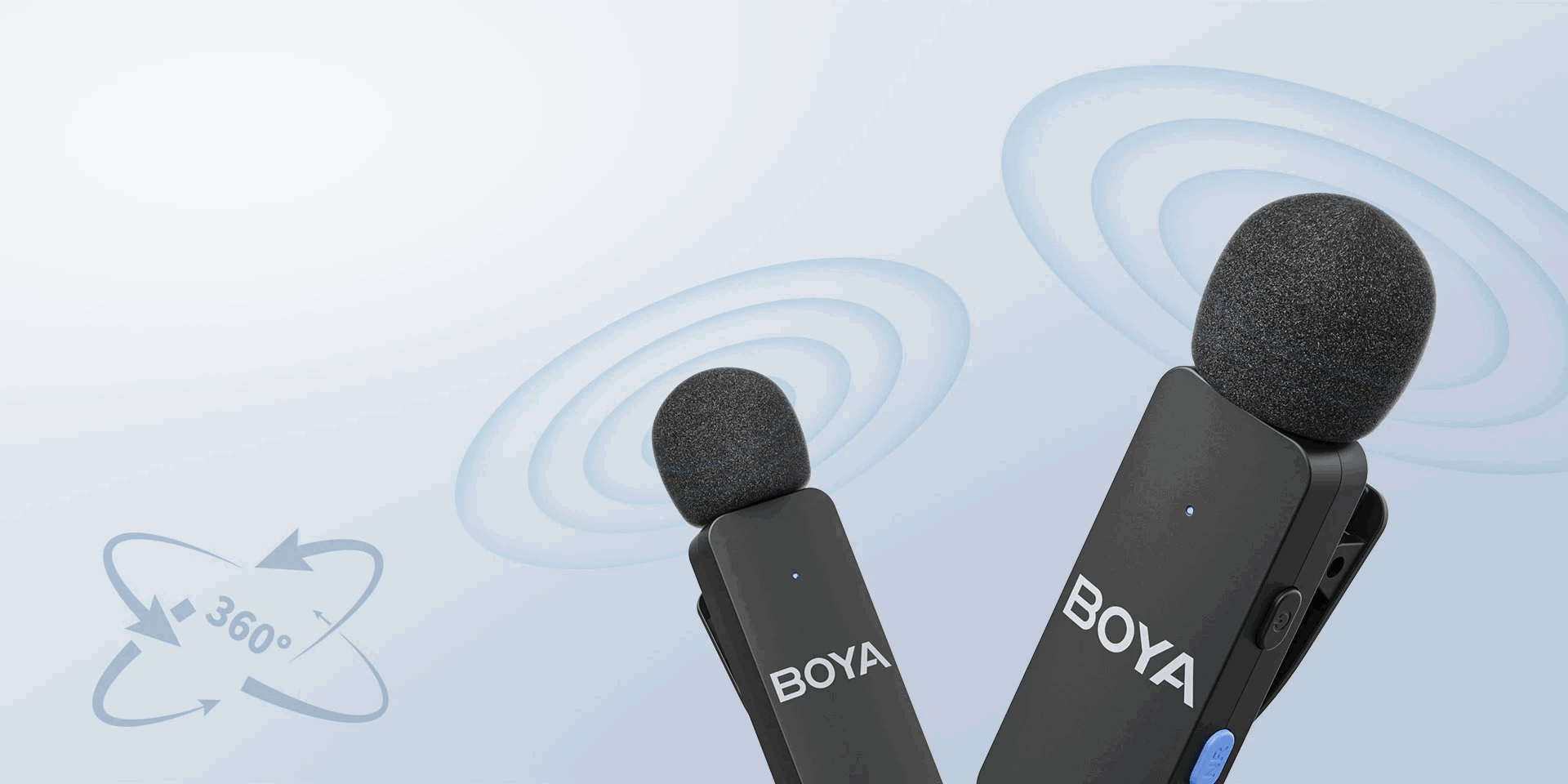 BOYA BY-V4D vezeték nélküli mikrofonrendszer Lightning csatlakozó támogatással
