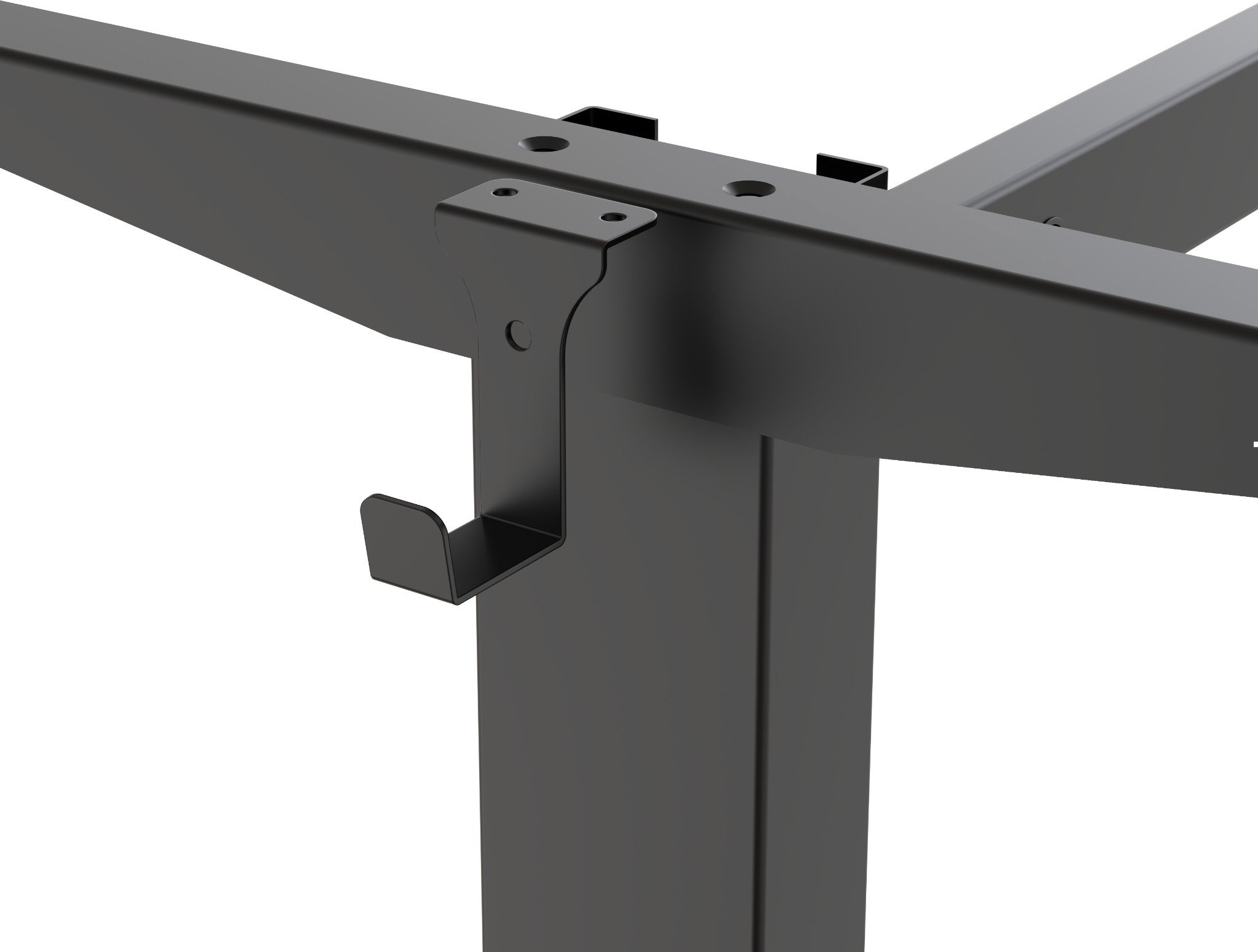 AlzaErgo Table ET2 Core, fekete + 120×80 cm, lekerekített bambusz asztallap