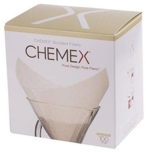 Chemex kávéfilter papír szűrők 6-10 csészéhez, négyzet alakú, 100 db