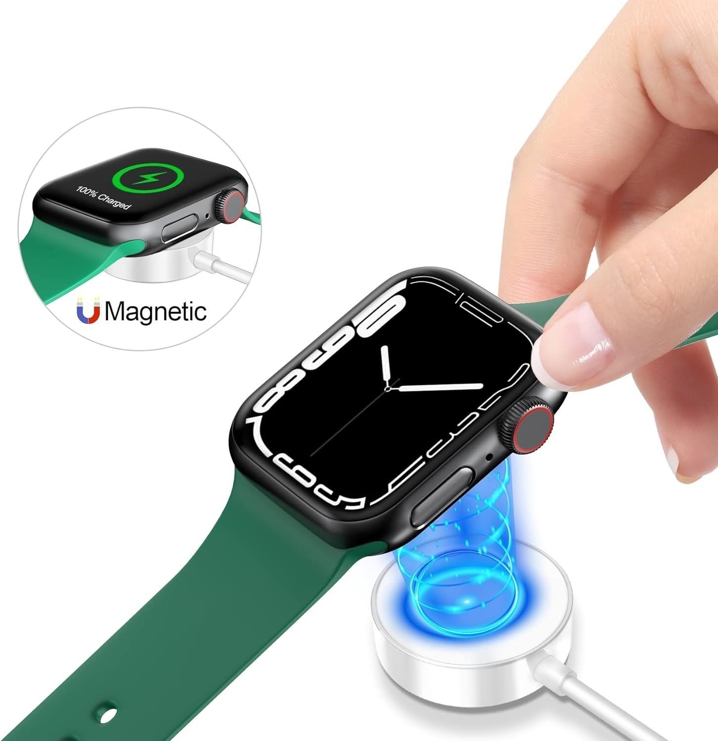 ChoeTech USB-A port Apple watch magnetic wireless charging cable okosóra töltő