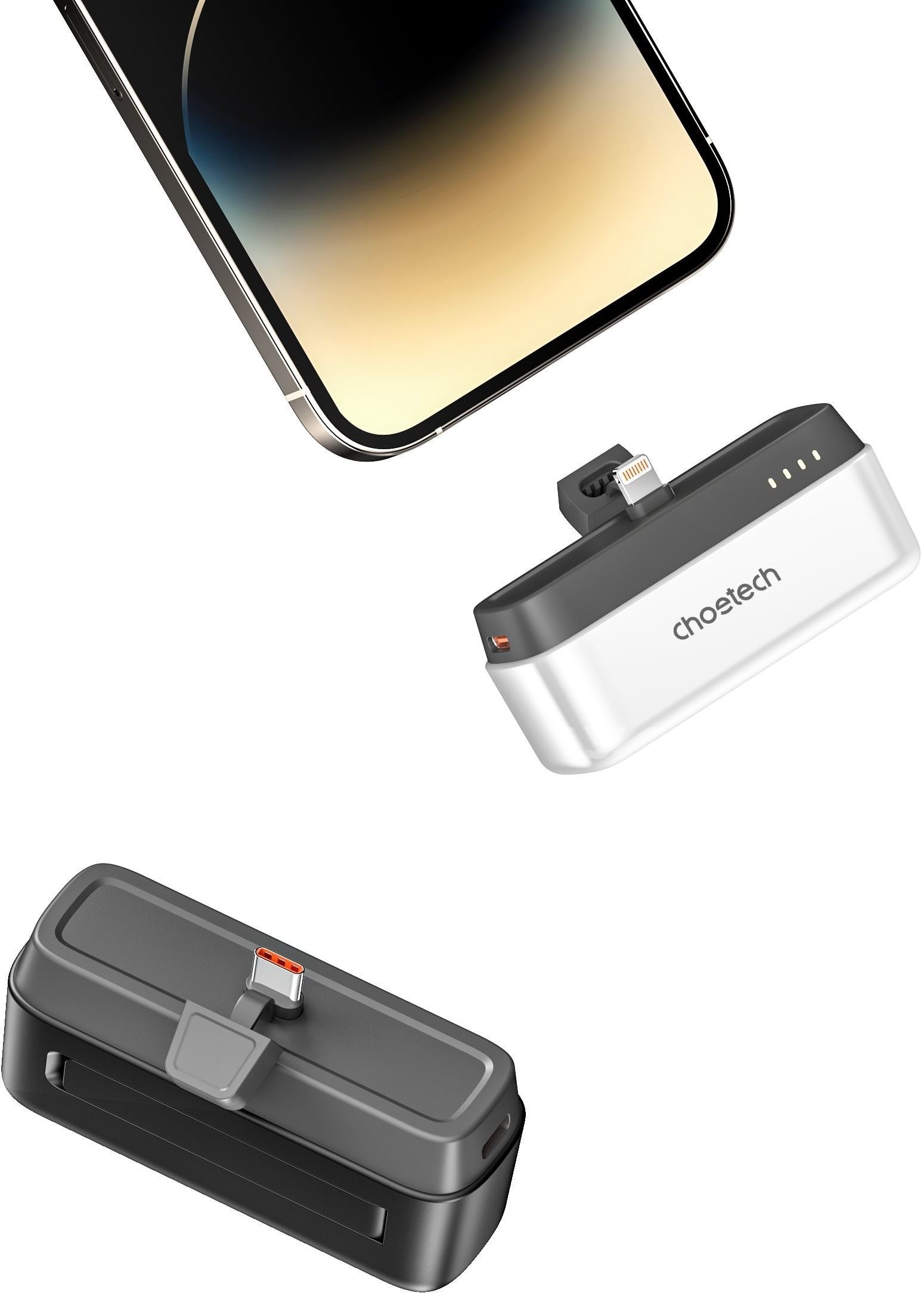 ChoeTech PD20W 5000mAh Power Bank with Type C Plug white powerbank