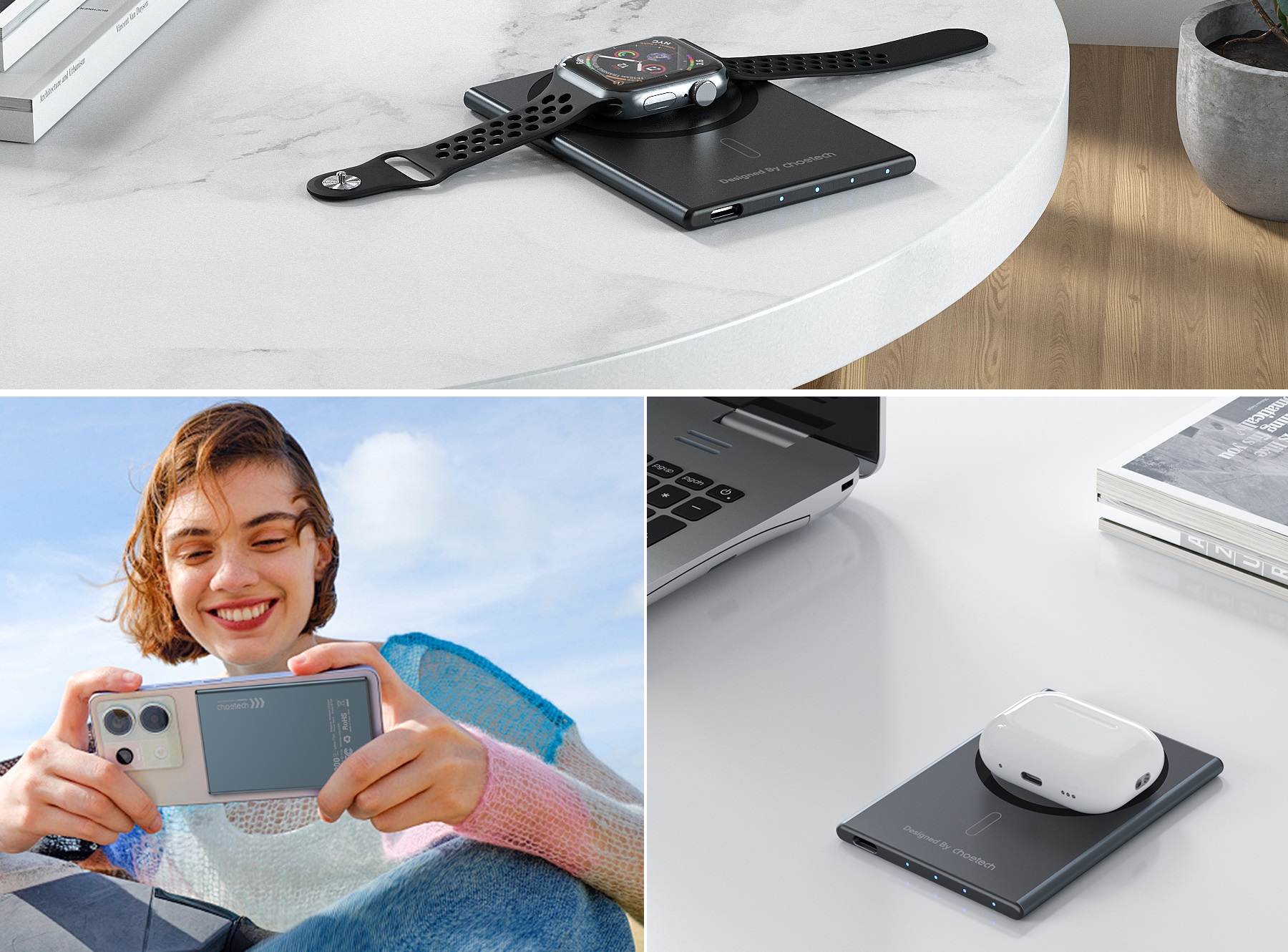 ChoeTech 2000mAh Ultra thin 5.5mm Magnetic power bank powerbank