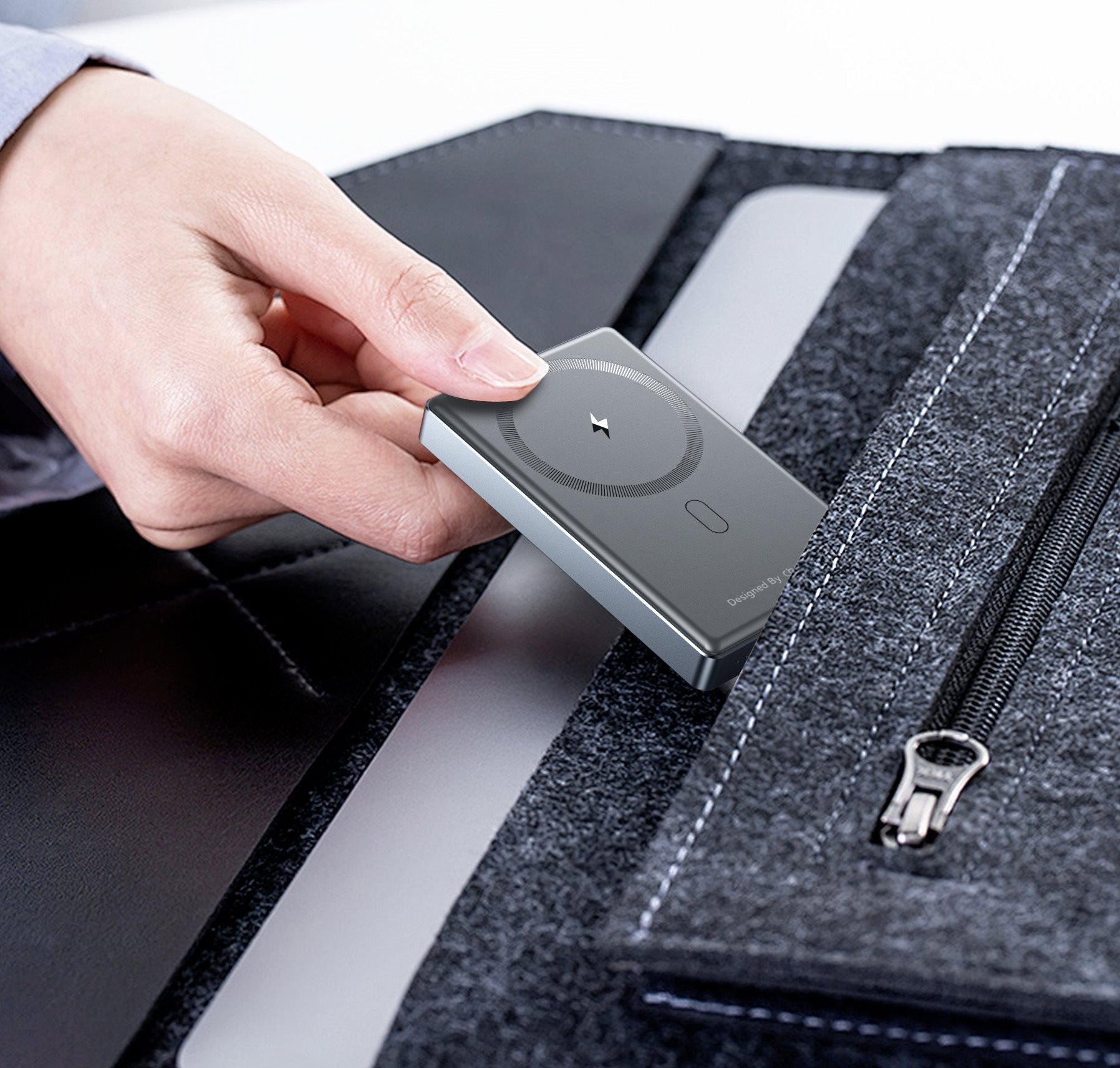 ChoeTech PD20W 10000mAh Ultra-thin magnetic power bank SUPER SLIM only 14.6mm--black powerbank