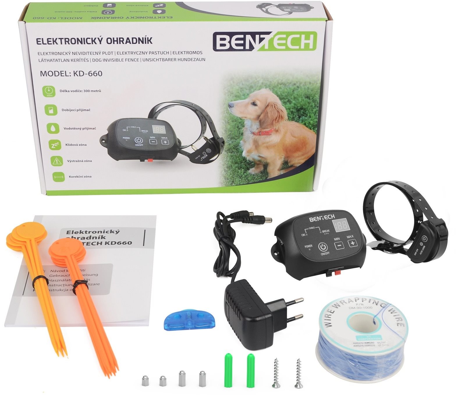 Bentech elektronikus kutyakerítés – KD660 elektronikus láthatatlan kerítés