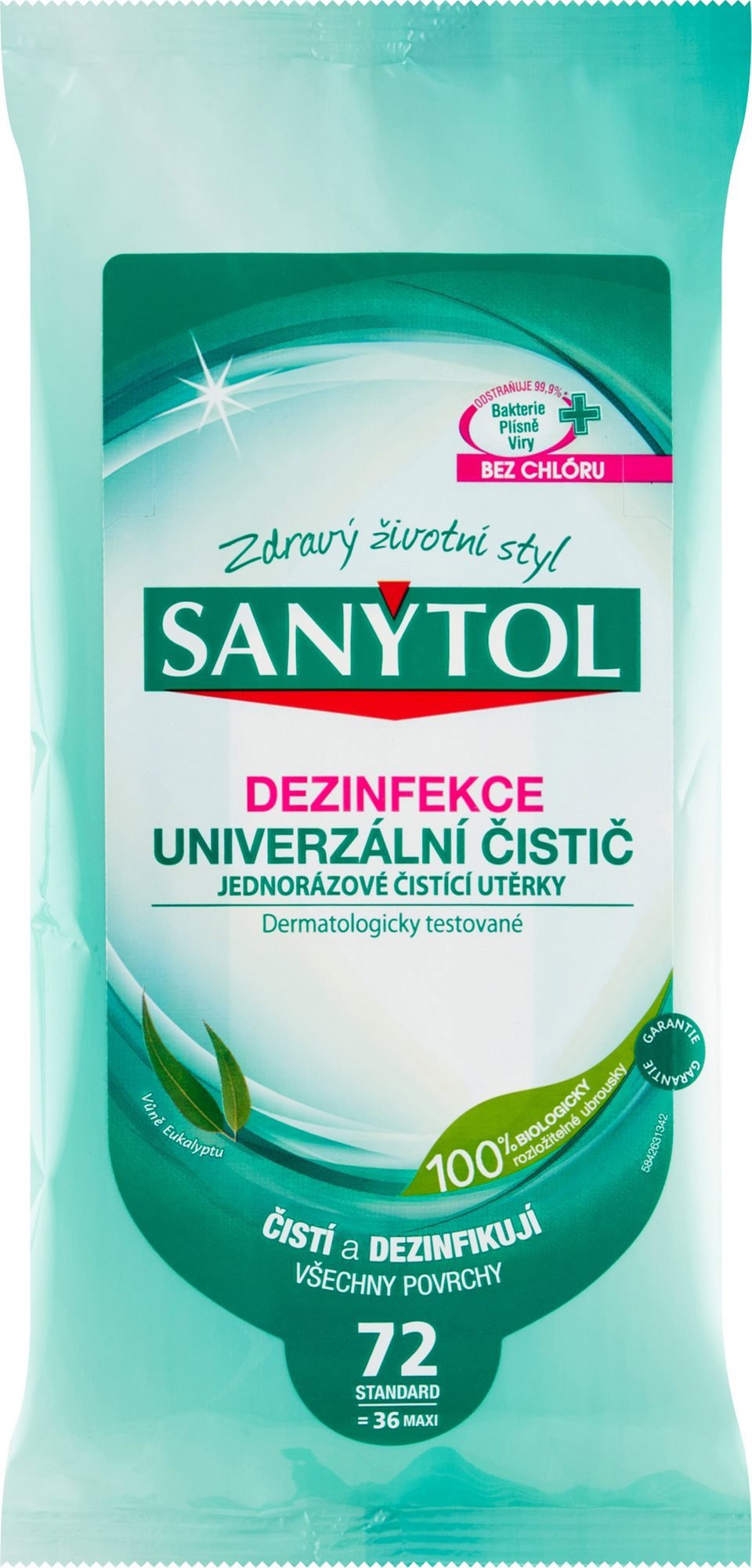 SANYTOL tisztítókendők eukaliptusz illattal 36 db