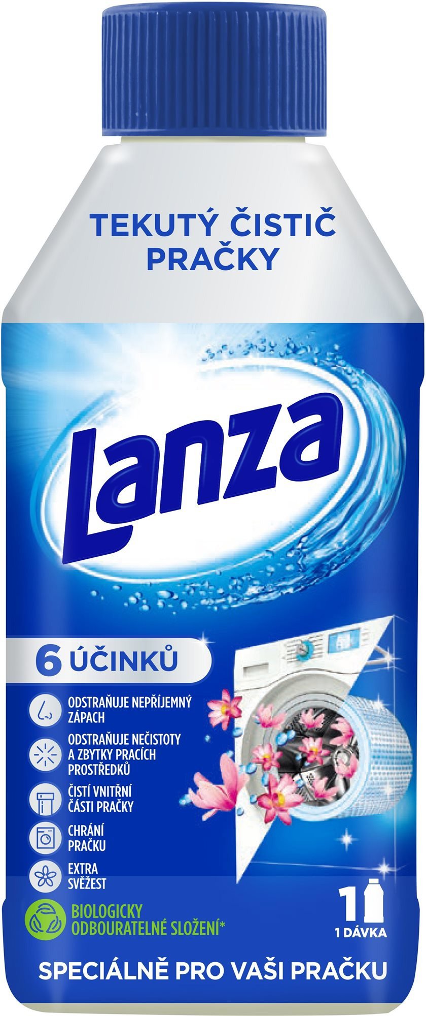 LANZA folyékony mosógéptisztító - friss illat 250 ml