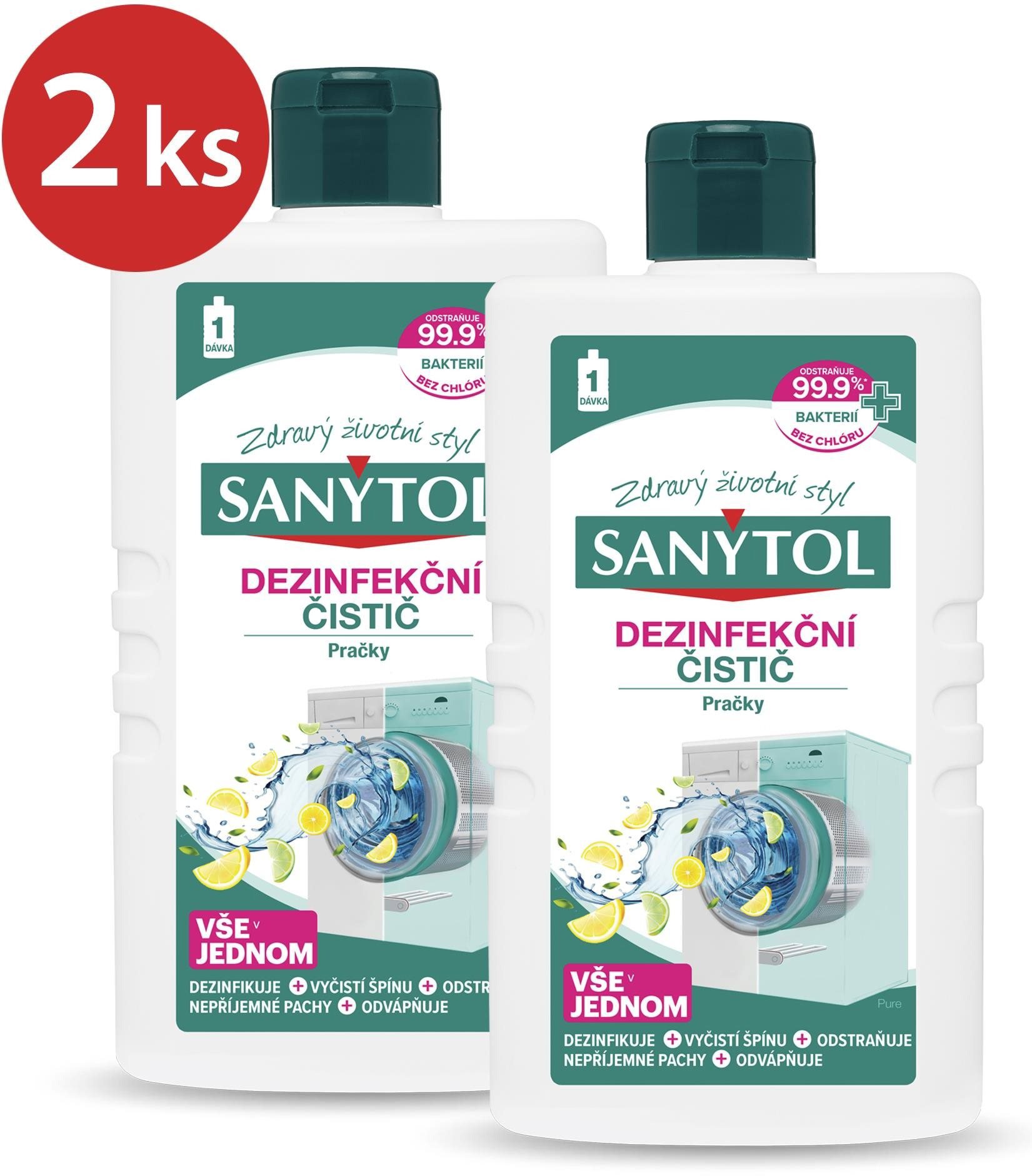 SANYTOL fertőtlenítőszer mosógép tisztítására 2×240 ml