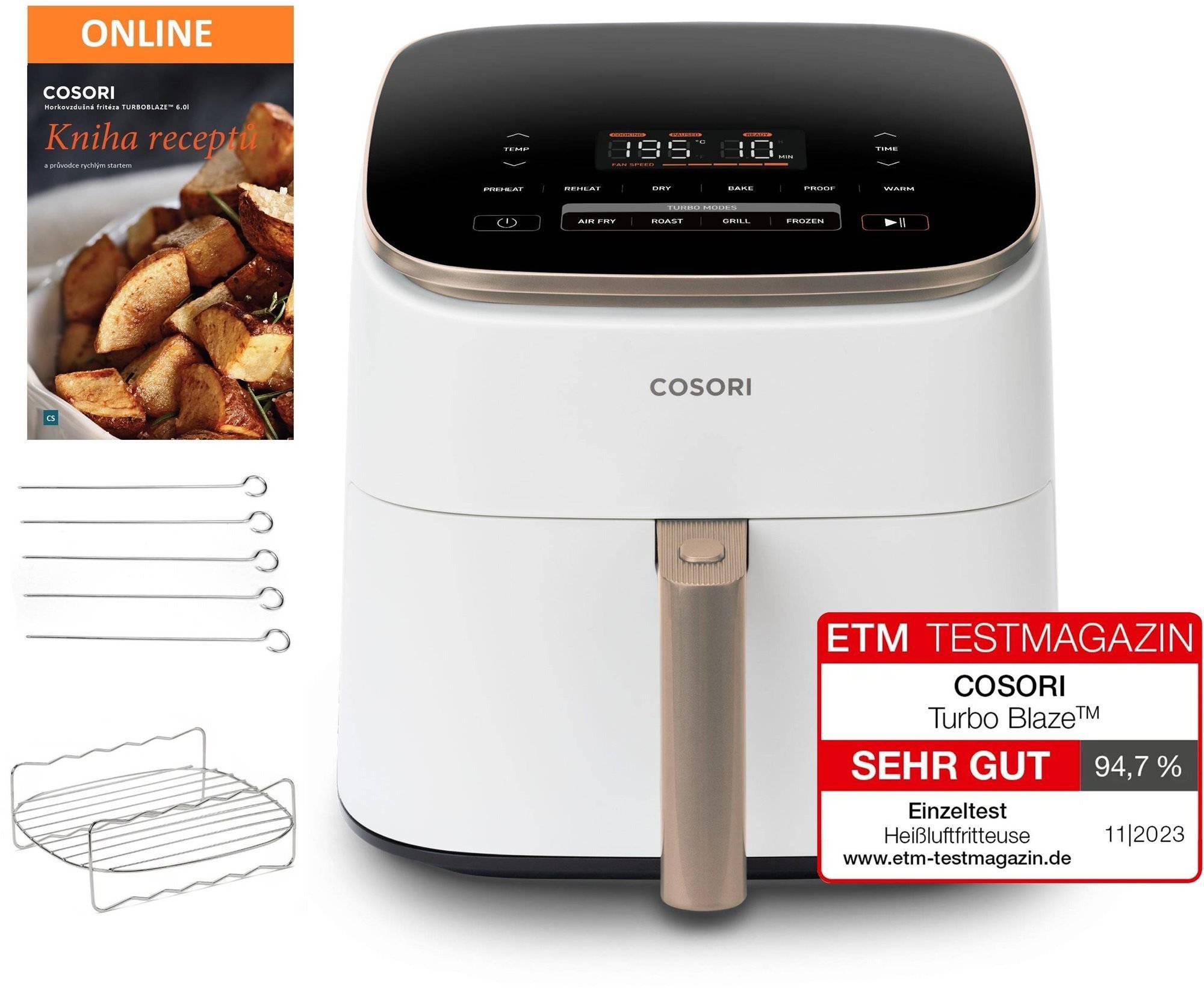 Cosori TurboBlaze Pro forrólevegős fritőz