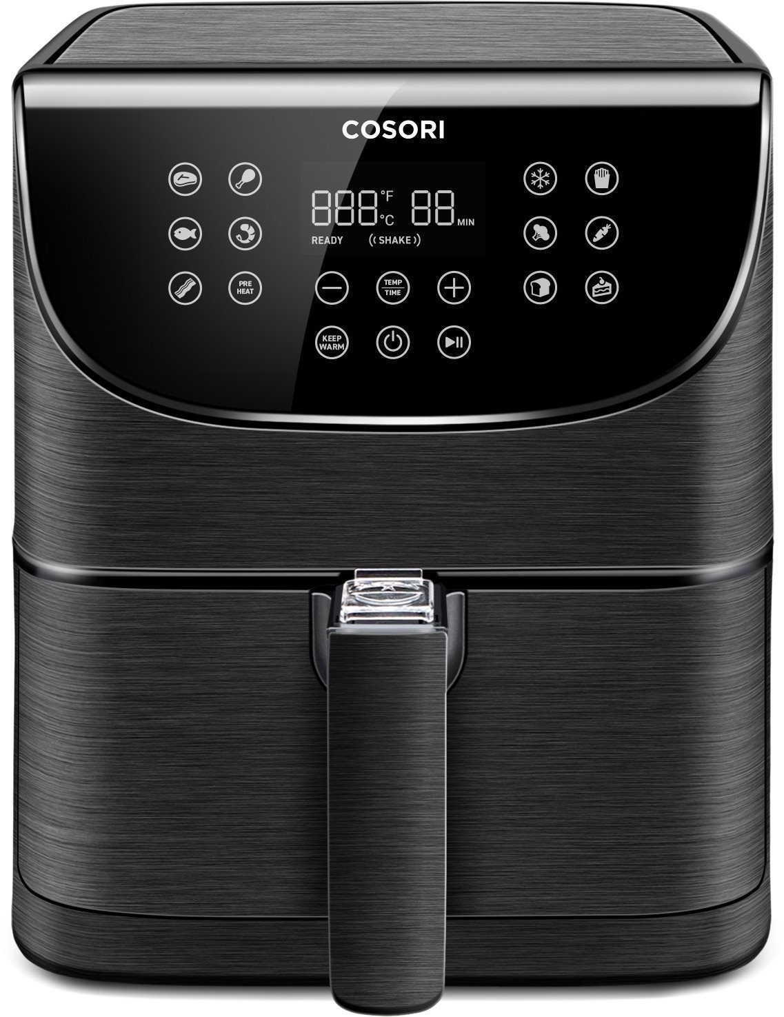 Cosori CP158-AF PREMIUM fekete légsütő + 5 × nyárs és grillrács