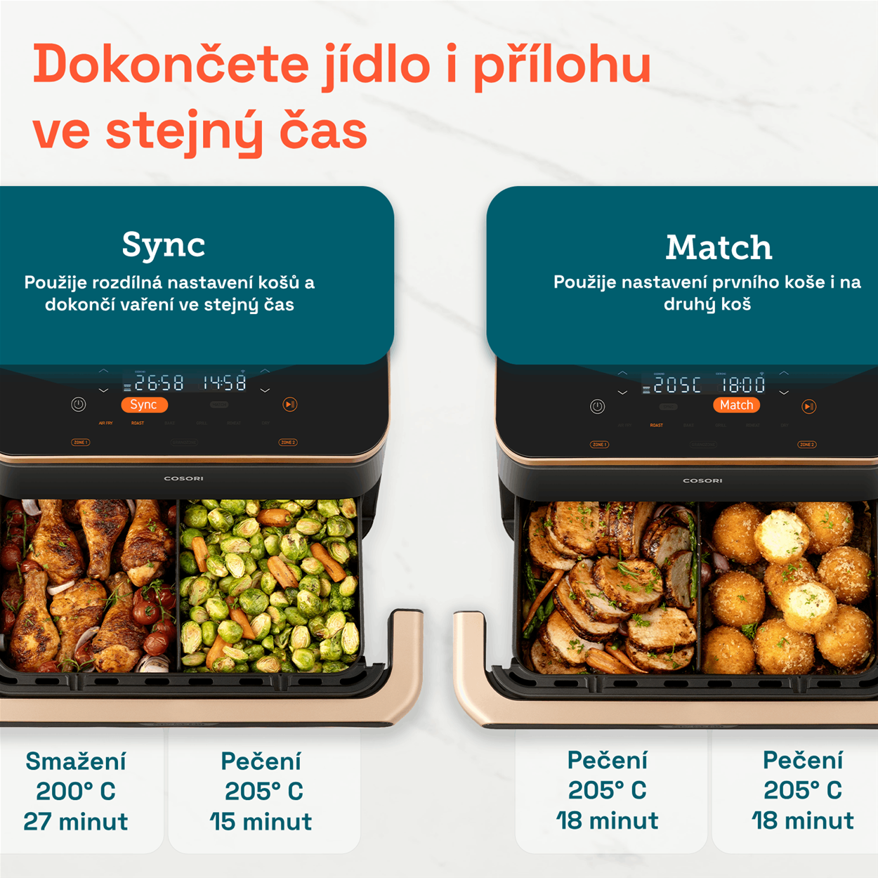 Cosori TF101S Dual Blaze TwinFry 10 l forrólevegős sütő
