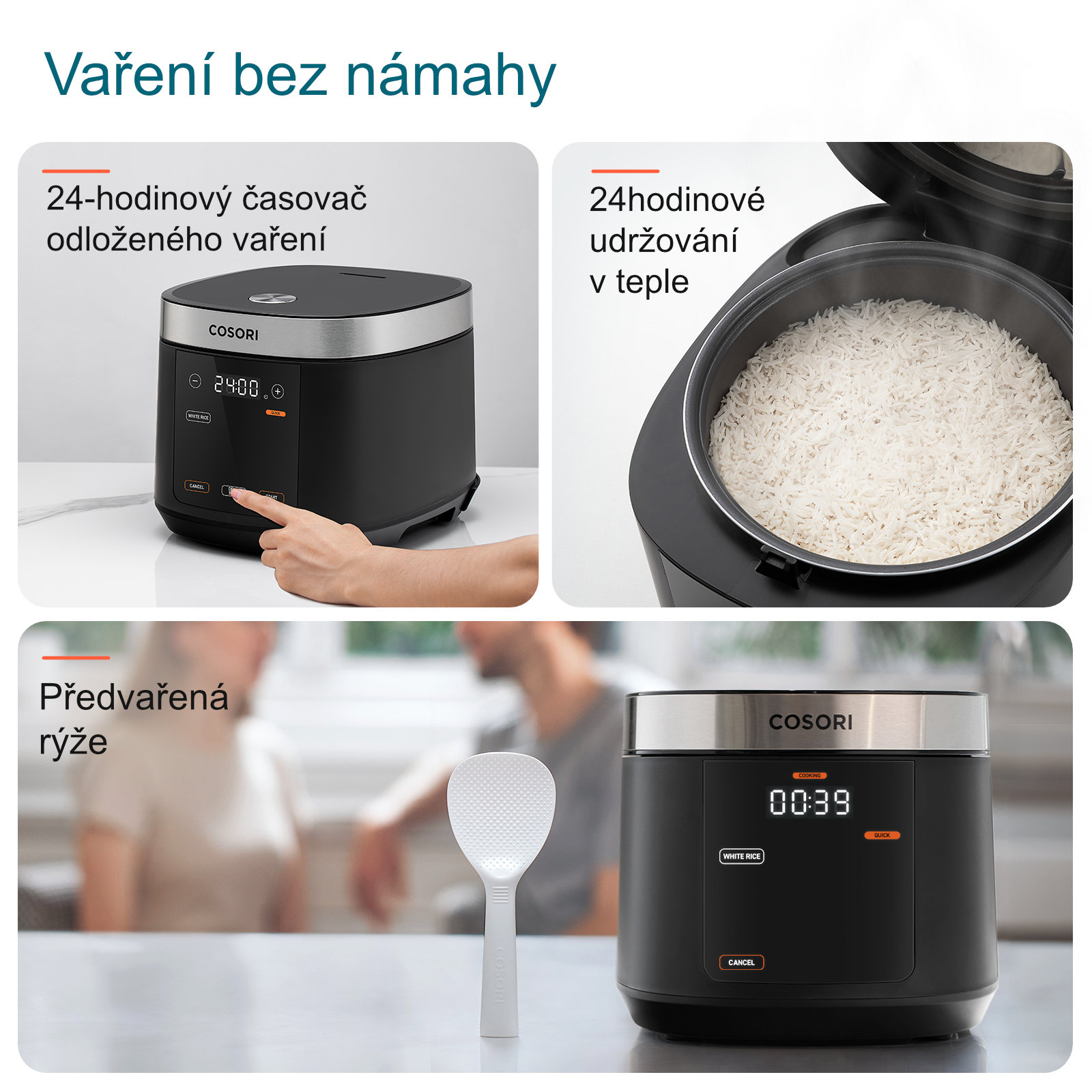 Cosori Multicooker és rizsfőző CRC 5 l