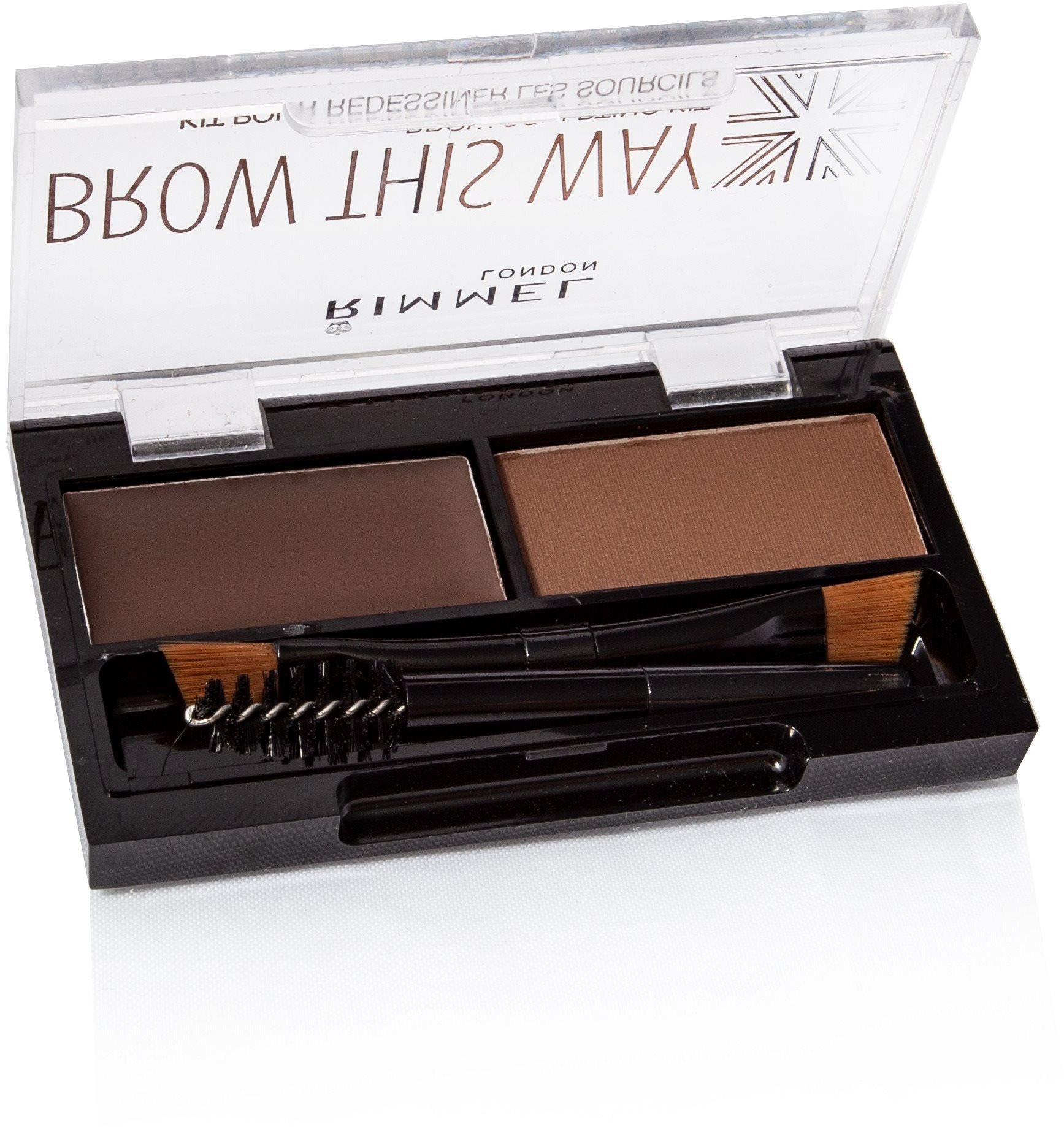 RIMMEL LONDON Eyebrow Palette Brow this way 003 Dark Brown kozmetikai paletta 1,1 g