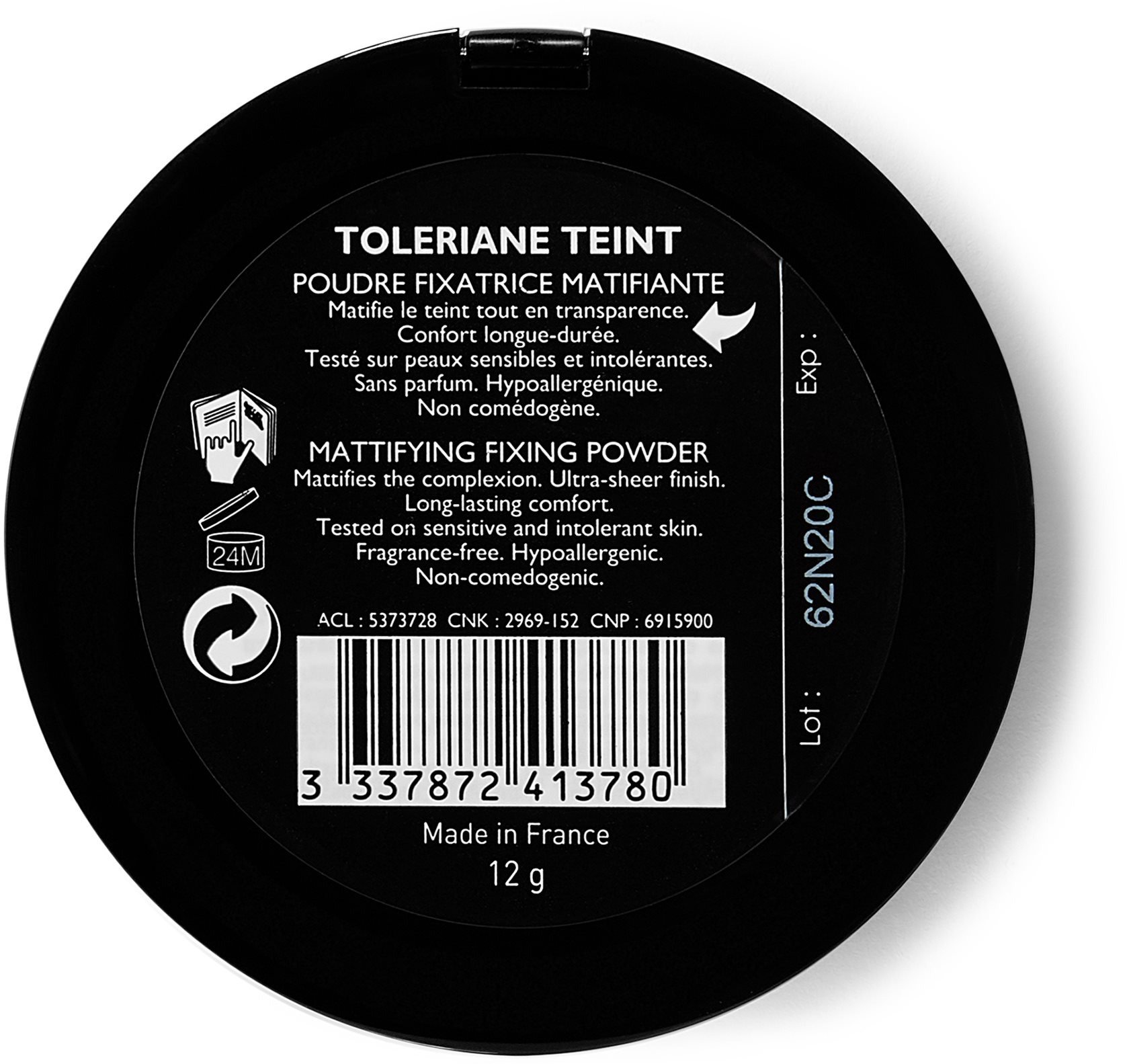 LA ROCHE-POSAY Toleriane Mattifying Fixing Powder púder 12 g